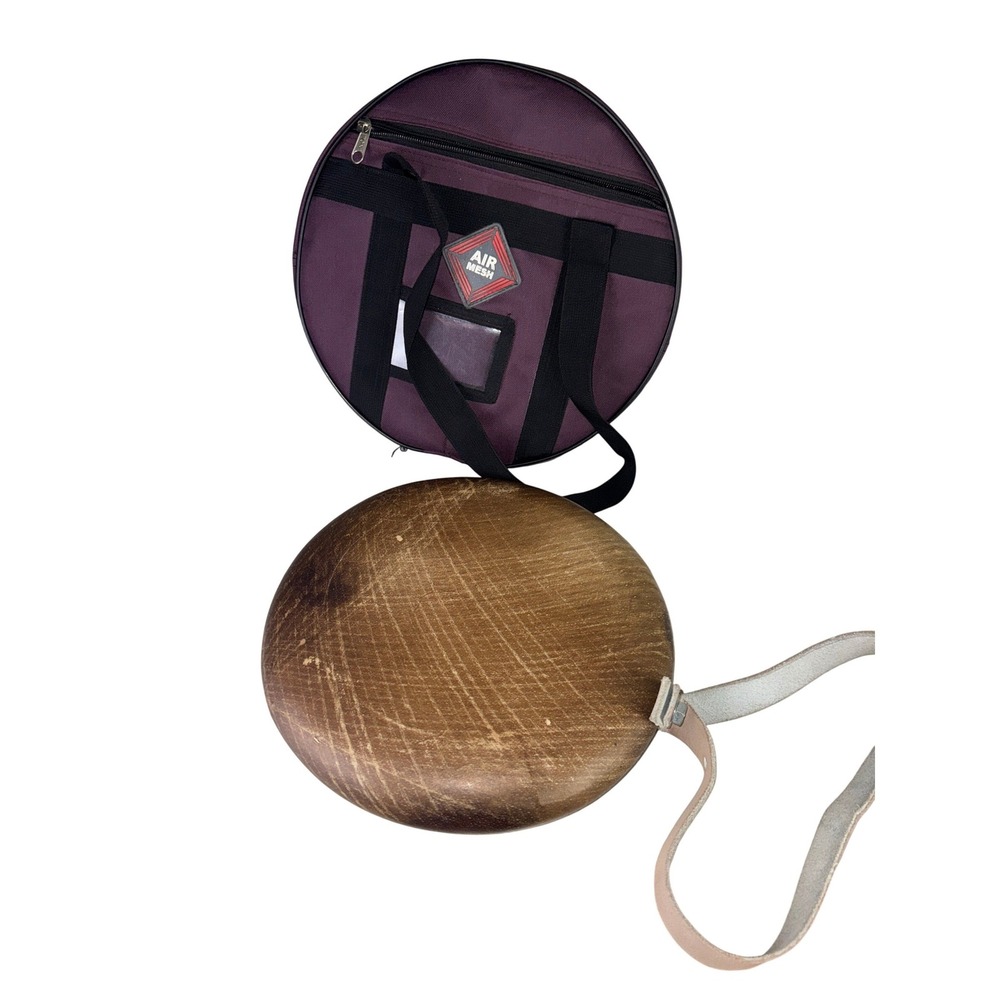 Handmade Wooden Frame Drum with Rawhide Head and Purple Air Mesh Padded Gig Bag